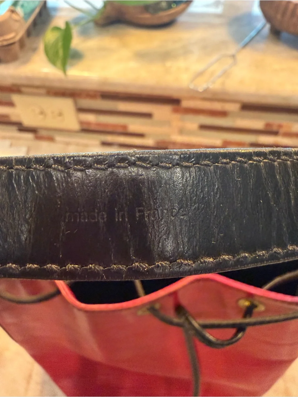 Louis Vuitton Red Leather Noe’
